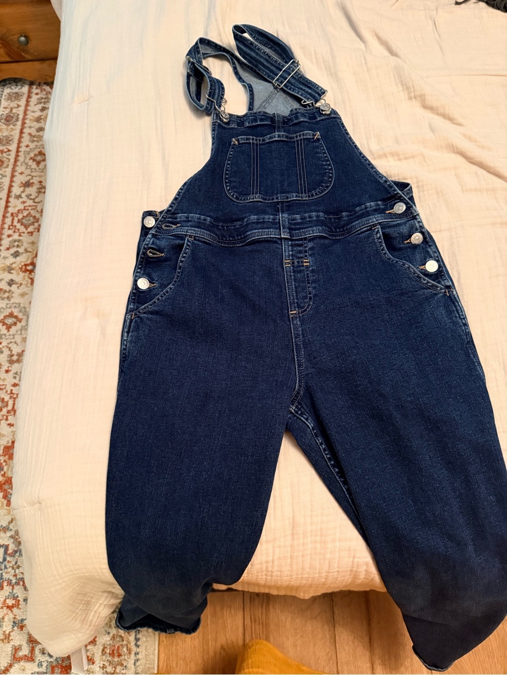 Classic Dark Blue Denim Overalls for Women, LL Bean